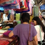 Thai silk at Chatuchak Market